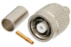 RP-TNC Male Connector Crimp/Solder Attachment for RG59B/U, RG62, RG71