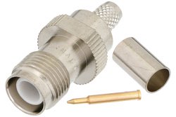RP-TNC Female Connector Crimp/Solder Attachment for RG59B/U, RG62