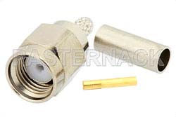 RP SMA Male Connector Crimp/Solder Attachment for RG174, RG316, RG188, PE-B100, PE-C100, 0.100 inch, LMR-100