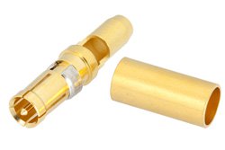 D-Sub Receptacle Contact Crimp/Solder Attachment for PE-C195, PE-P195, RG58, RG141, RG303, LMR-195, 0.195 inch