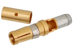 D-Sub Receptacle Contact Solder Attachment For RG58, RG141, RG303
