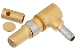 D-Sub Plug Right Angle Contact Solder Attachment For RG174, RG316, RG187, RG188