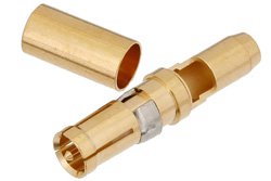 D-Sub Receptacle Contact Solder Attachment For RG55, RG142, RG223, RG400