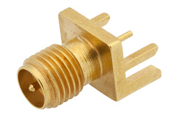 RP SMA Female Connector Solder Attachment 0.062 inch End Launch PCB