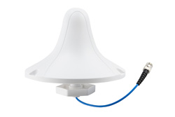 617-960 MHz / 1710-2700 MHz / 3400-4200 MHz / 4900-6000 MHz Low PIM Rated Dome V-pol Omni Antenna, Ceiling Mount, Type N Female Connector