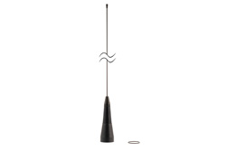 独立接地聚弹簧车载天线，2 dBi，132至174 MHz，NMO底座连接器