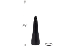 独立接地聚弹簧车载天线，2 dBi，144至174 MHz，NMO底座连接器