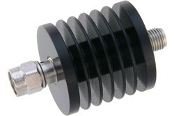 2 dB Fixed Attenuator, SMA Male to SMA Female Black Anodized Aluminum Heatsink Body Rated to 10 Watts Up to 18 GHz