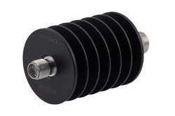40 dB Fixed Attenuator, SMA Male to SMA Female Black Anodized Aluminum Heatsink Body Rated to 10 Watts Up to 18 GHz