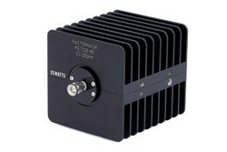 40 dB Fixed Attenuator, SMA Male to SMA Female Black Anodized Aluminum Heatsink Body Rated to 25 Watts Up to 18 GHz