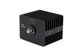 6 dB Fixed Attenuator, SMA Male to SMA Female Directional Black Anodized Aluminum Heatsink Body Rated to 50 Watts Up to 18 GHz