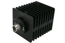 10 dB Fixed Attenuator, N Male to N Female Directional Black Anodized Aluminum Heatsink Body Rated to 100 Watts Up to 1.5 GHz