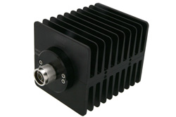 40 dB Fixed Attenuator, N Male to N Female Directional Black Anodized Aluminum Heatsink Body Rated to 100 Watts Up to 1.5 GHz