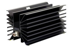 10 dB Fixed Attenuator, N Male to N Female Directional Black Anodized Aluminum Heatsink Body Rated to 300 Watts Up to 1,000 MHz