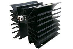 30 dB Fixed Attenuator, N Male to N Female Directional Black Anodized Aluminum Heatsink Body Rated to 300 Watts Up to 1,000 MHz