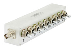 0 to 82.5 dB Toggle Step Attenuator, BNC Female to BNC Female with 0.5 dB Step Rated to 10 Watts Up to 500 MHz