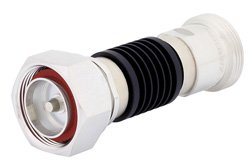 3 dB Fixed Attenuator, 7/16 DIN Male to 7/16 DIN Female Black Anodized Aluminum Heatsink Body Rated to 10 Watts Up to 7.5 GHz
