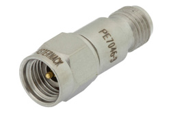 3 dB Fixed Attenuator, 2.92mm Male to 2.92mm Female Passivated Stainless Steel Body Rated to 0.5 Watts Up to 40 GHz