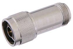 30 dB Fixed Attenuator, N Male to N Female Passivated Stainless Steel Body Rated to 2 Watts Up to 12.4 GHz