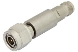 20 dB DC Bias Attenuator, TNC Male to TNC Female Passivated Stainless Steel Body Rated to 2 Watts from 500 MHz to 2 GHz