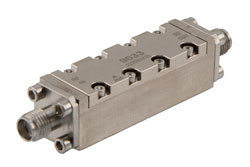 Negative Slope Equalizer, 8 GHz to 12 GHz, 6 dB Fixed Equalizing Value, 0.7 dB Loss, Max Pin 250 mW, SMA