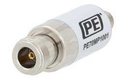 50 Ohm N Female to 75 Ohm F Female Matching Pad Operating From 0.009 MHz to 3 GHz RoHS Compliant