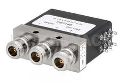 N型机电式单刀双掷开关，DC ~ 8 GHz，额定功率200瓦，24V至32V，带热切换、指示器和脉冲闭锁