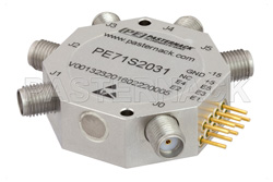 SP5T PIN二极管开关，工作频率为100 MHz至20 GHz，高达+27 dBm，SMA