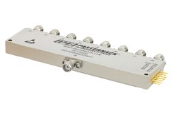 吸收式SP8T PIN二极管开关，工作频率为100 MHz至 20 GHz，高达+27 dBm，SMA