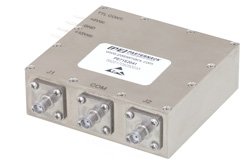 吸收式单刀双掷 PIN 二极管开关，工作频率为 800 MHz 到 2.7 GHz ，高达 100 瓦（+50 dBm）， SMA