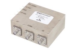 单刀双掷 PIN 二极管开关，工作频率为 20 MHz 到 2.5 GHz ，高达 25 瓦（+44 dBm）， SMA