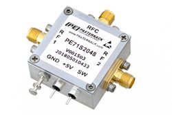 单刀双掷 PIN 二极管开关，工作频率为 50 MHz 到 1.5 GHz ，高达 4 瓦（+36 dBm）， SMA