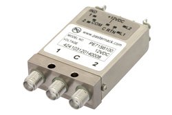 SPDT Electromechanical Relay Latching Switch, DC to 26.5 GHz, 20W, 12V Indicators, TTL, Self Cut Off, Diodes, SMA