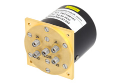 单刀四掷机电继电器开关，DC ~ 46 GHz，2.92mm，10瓦，28V，带闩锁、指示器和TTL