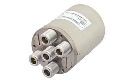 单刀四掷机电式继电器常开开关，DC ~ 10 GHz，N型，50瓦，28V，带指示器和TTL