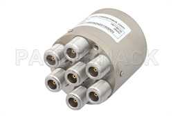 SP6T Electromechanical Relay Normally Open Switch, DC to 10 GHz, 160W, 28V, N