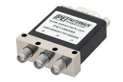 SPDT Electromechanical Relay Latching Switch, DC to 18 GHz, up to 90W, 12V, SMA