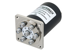 SP6T Electromechanical Relay Normally Open Switch, DC to 18 GHz, up to 90W, 24V, TTL, SMA