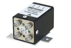 Transfer Electromechanical Relay Latching Switch, DC to 18 GHz, up to 90W, 28V, Self Cut Off, Indicators, SMA