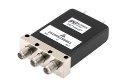 SPDT Failsafe DC to 26.5 GHz Electro-Mechanical Relay Switch, TTL, 90W, 12V, 2M Lifecycles, Suppression Diodes, Indicators, SMA
