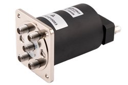 SP4T Electromechanical Relay Normally Open Switch, DC to 40 GHz, up to 10W, 2M Lifecycles, 12V, Indicators, TTL, Suppression Diodes, 2.92mm