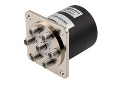 SP6T Electromechanical Relay Normally Open Switch, DC to 26.5 GHz, 20W, 28V, SMA
