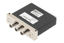 SPDT, Terminated, Electromechanical Relay Latching Switch, DC to 53GHz, 28VDC, Indicators, Solder Terminal, 2.4mm