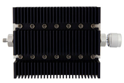 30 dB Fixed Attenuator, SMA Female To N Male Directional Black Anodized Aluminum Heatsink Body Rated To 100 Watts Up To 6 GHz
