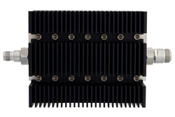 20 dB Fixed Attenuator, TNC Female To N Female Directional Black Anodized Aluminum Heatsink Body Rated To 100 Watts Up To 6 GHz