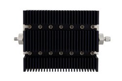10 dB Fixed Attenuator, SMA Female To SMA Male Directional Black Anodized Aluminum Heatsink Body Rated To 100 Watts Up To 6 GHz