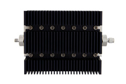 30 dB Fixed Attenuator, SMA Female To SMA Male Directional Black Anodized Aluminum Heatsink Body Rated To 100 Watts Up To 6 GHz