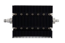 6 dB Fixed Attenuator, TNC Female To SMA Male Directional Black Anodized Aluminum Heatsink Body Rated To 100 Watts Up To 6 GHz