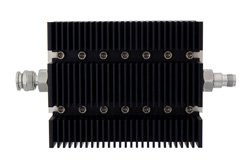 30 dB Fixed Attenuator, TNC Male To TNC Female Directional Black Anodized Aluminum Heatsink Body Rated To 100 Watts Up To 6 GHz