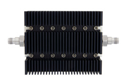20 dB Fixed Attenuator, TNC Female To TNC Female Directional Black Anodized Aluminum Heatsink Body Rated To 100 Watts Up To 6 GHz